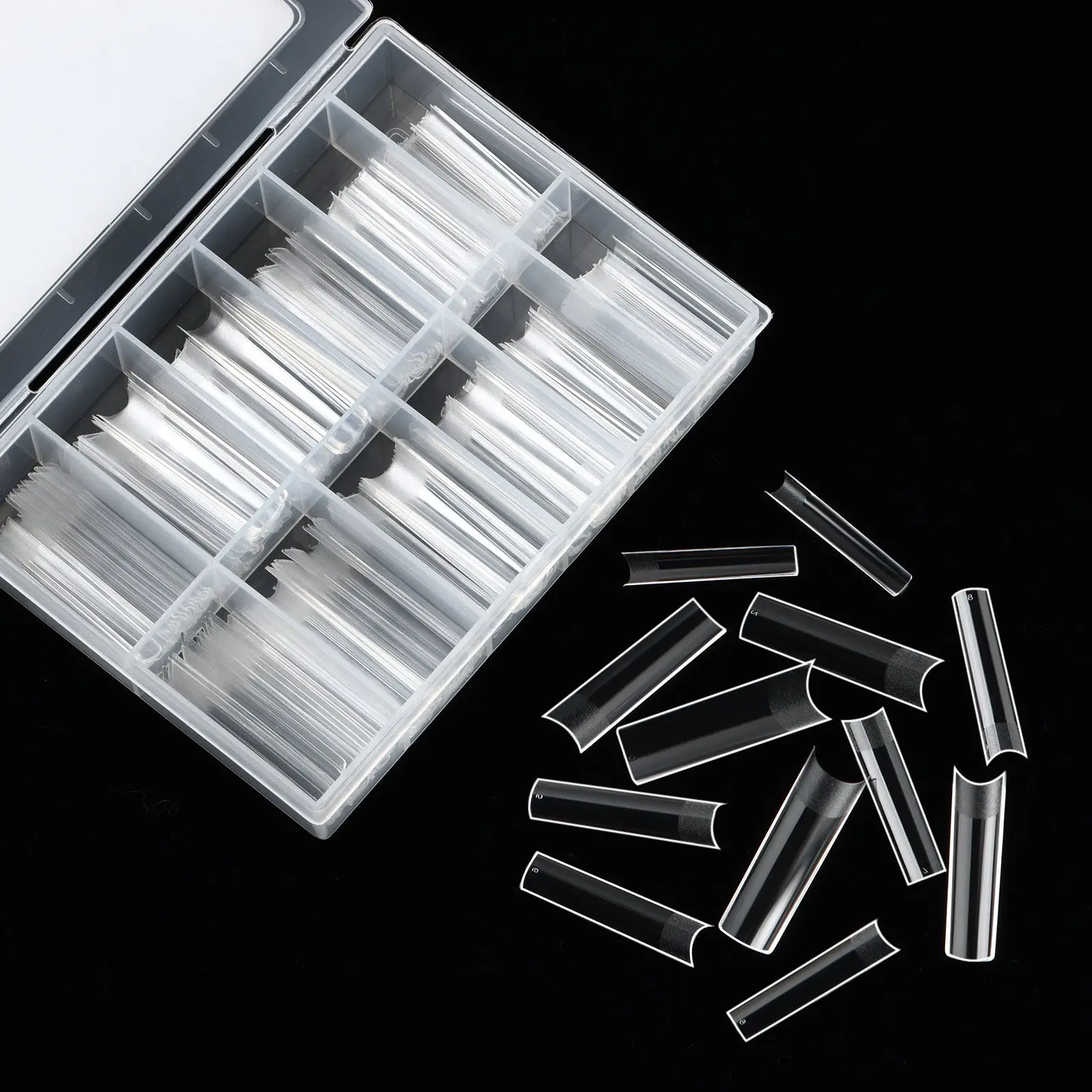 

Накладные ногти сверхдлинные C-образные, размер XXL, квадратные прямые, 10 размеров, полузакрытые ногти для маникюрного салона и «сделай сам»