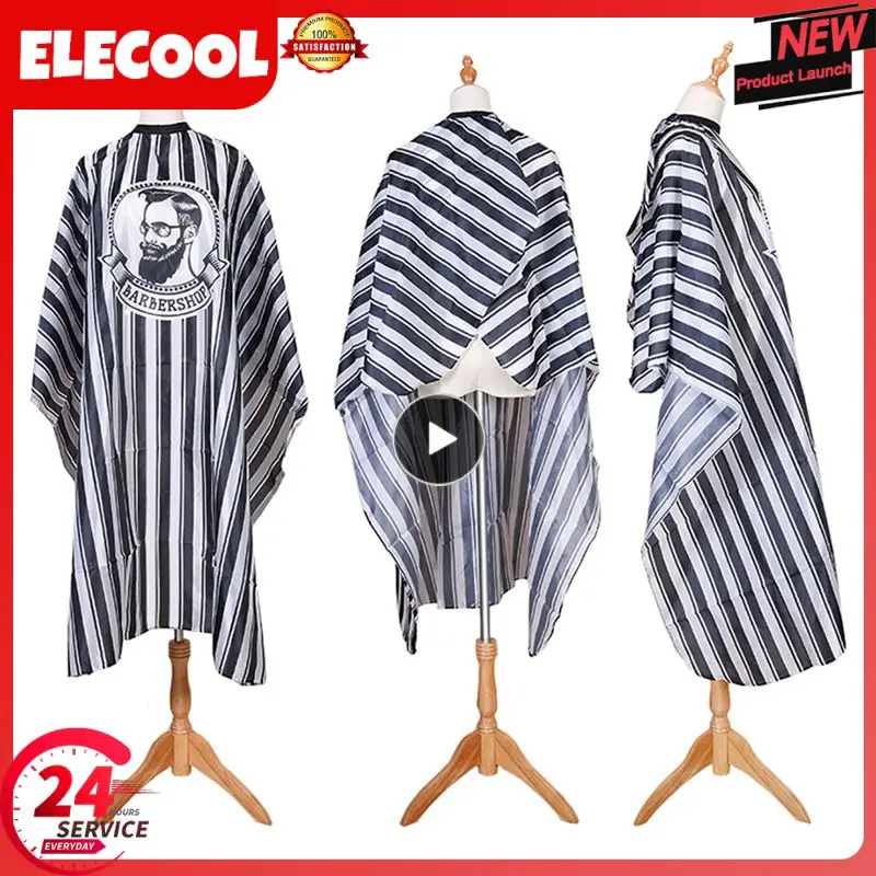 

Stripe Hair Cutting Cape For Adult Waterproof Cloth Apron Polyester Barber Cape Hair Styling Design Salon Hairdressing