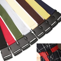tactical waist belt casual women men canvas belt waist belt with plastic buckle unisex adjustable waistband all match travel
