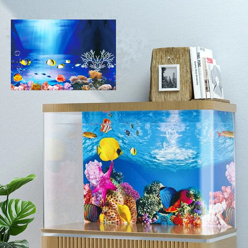 Фотофон для аквариума 3d-наклейка двусторонний плакат морских растений