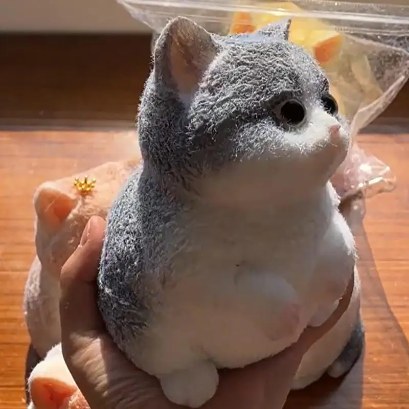 Reduce Pressure Cat Toys Fat Mochi Stress Animal Toy Cute Squeeze TPR