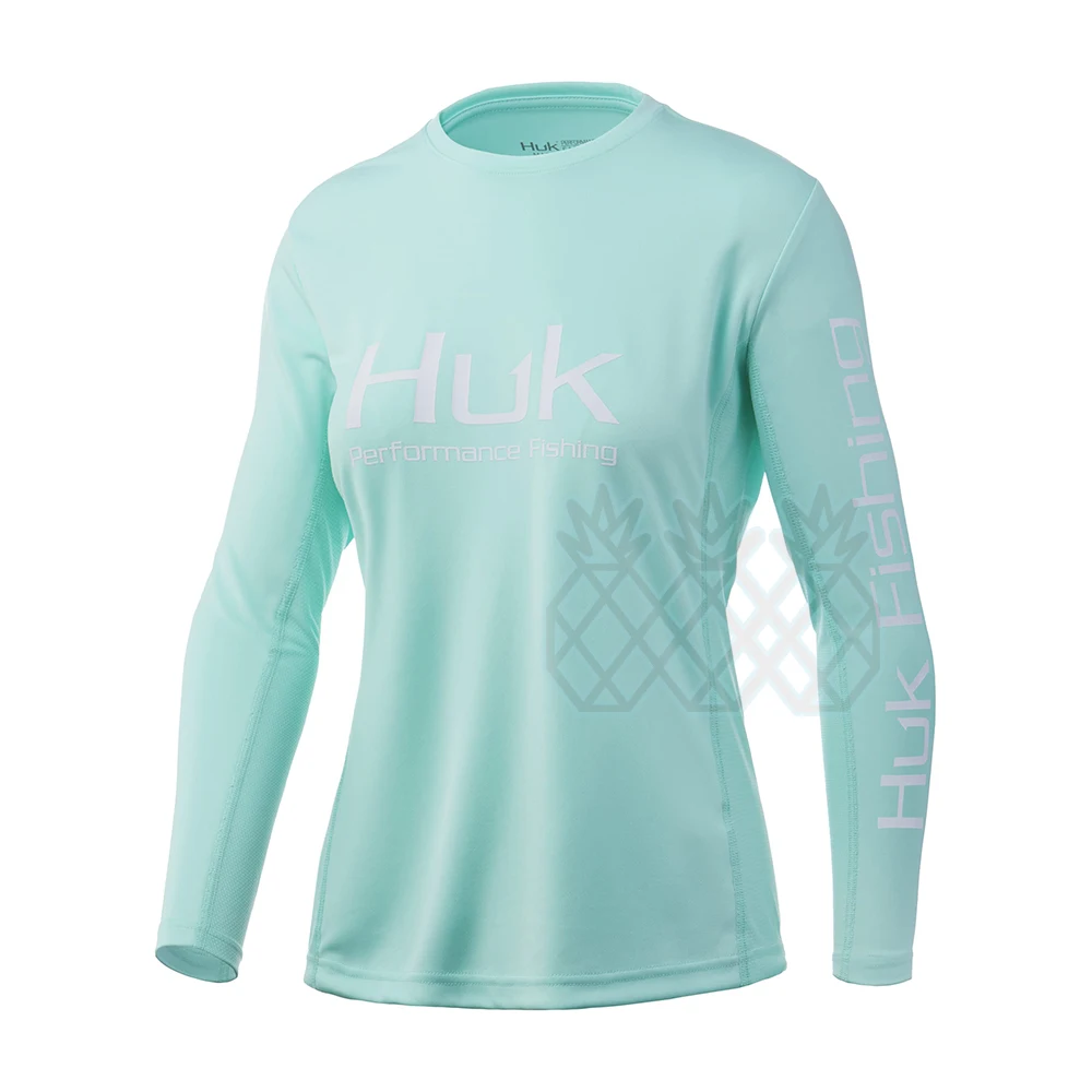 

HUK Fishing Shirts Women's Performance Fishing Clothing Long Sleeve Hiking Sports Outdoor Shirt UPF50 Breathable Fishing Wear