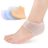 1 pair silicone rubber gel socks anti cracking liner heel socks elastic silicon moisturizing foot skin care heel foot protection