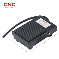 cnc 1pcs metal foot switch controller spdt foot pedal self reset cable 12cm momentary 1no1nc 10a250v