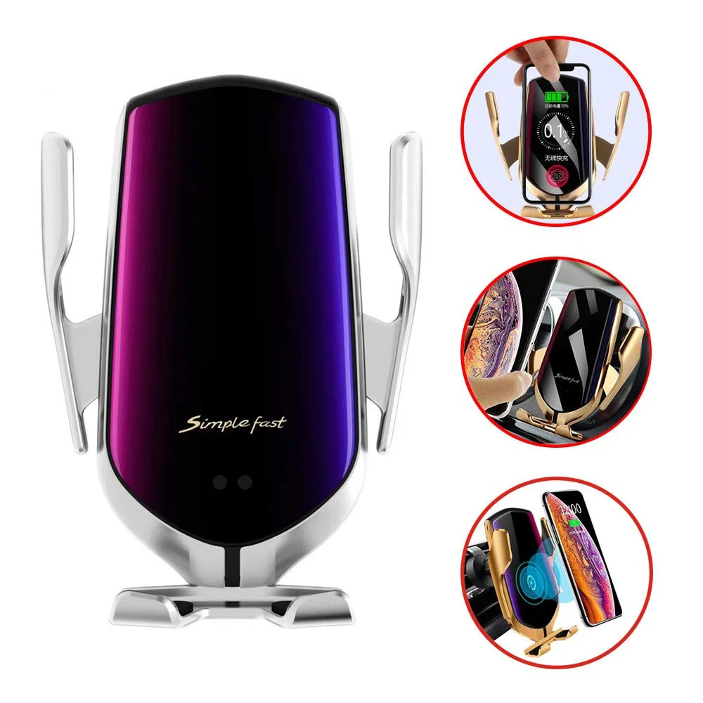Automatic Clamping Fast Charging Car Phone Holder for iPhone 12 11 8 For Samsung Mobile 10W Wireless Charger | Мобильные телефоны и