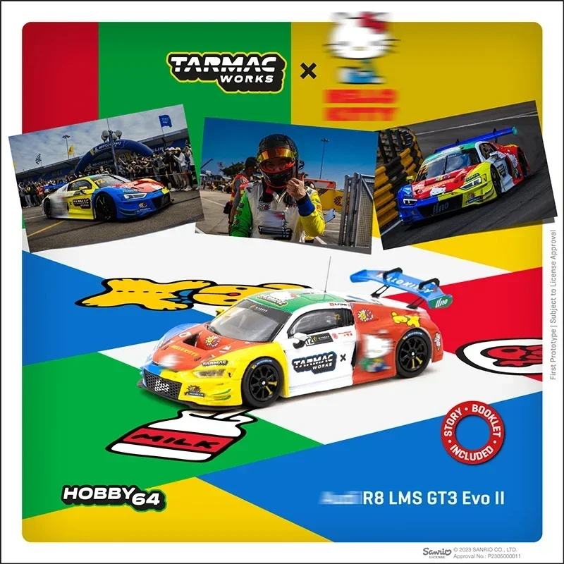 

Tarmac Works 1:64 R8 LMS GT3 Evo II Macau GT Cup 2022 Diecast Diorama Car Model Collection Miniature Carros Toys
