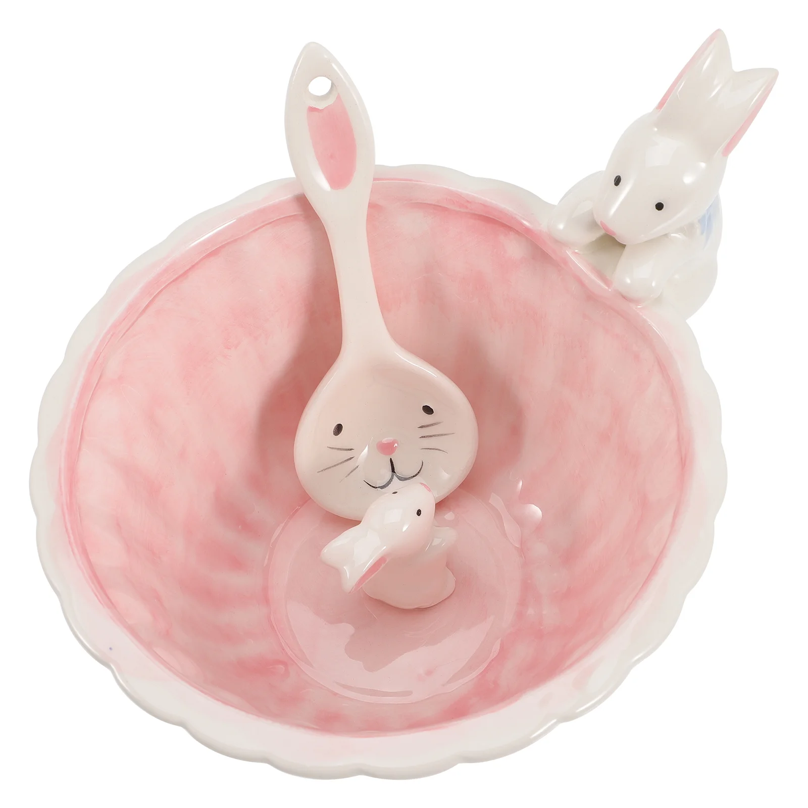 

Bowl Bowls Ceramic Rabbit Bunny Easter Salad Cream Serving Dessert Ice Cereal Cartoon Fruit Rice Breakfast Pasta Mixing