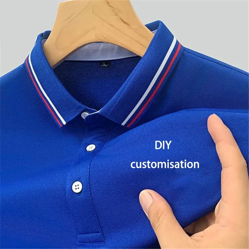 Мужская спортивная футболка-поло из хлопка на весну/лето