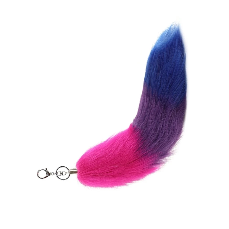 Брелок с хвостом животного кулон из искусственного меха длинный подвеска-брелок