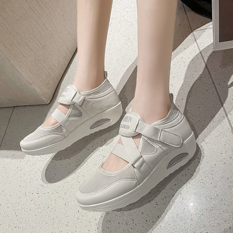 2022 New Flat Vintage Kawai Shoes Cute Ugly Shoes Women's Spring Mary Jane Shoes Sports Non-leather Casual Big Head Sneakers