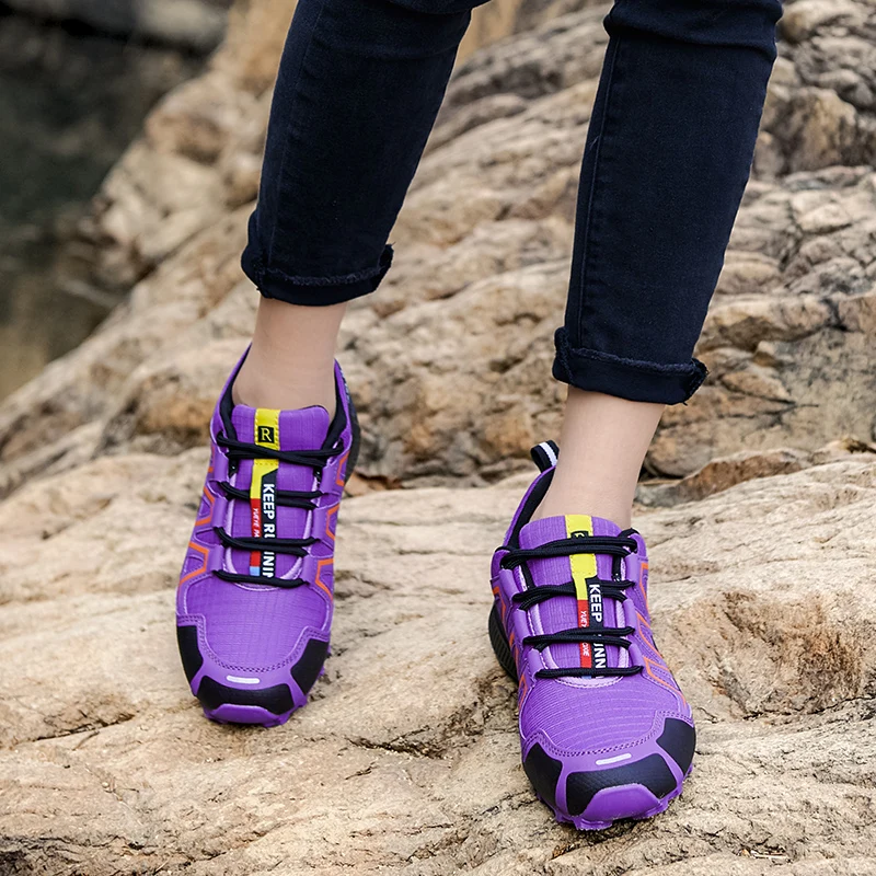 Spring Autumn Women Ankle Outdoor Trekking Boots Hiking Shoes Woman Mountain Climbing Treking Sneakers Waterproof And Anti-Slip