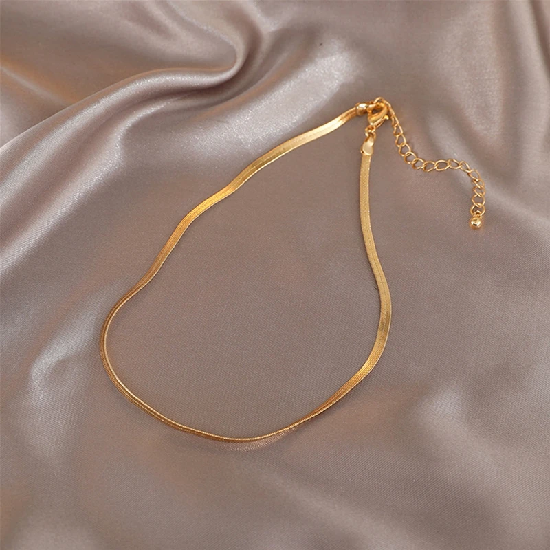 

Minimalist Fashion Simple Style Gold / Silver Color Choker Necklace For Women Wedding Engagement Jewelry Party Gift