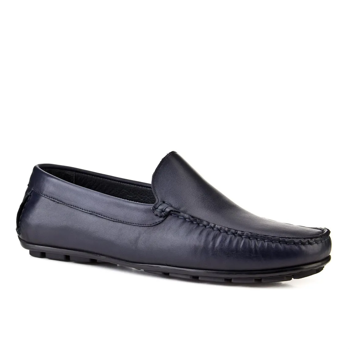 

Genuine leather navy blue summer men Loafer shoes