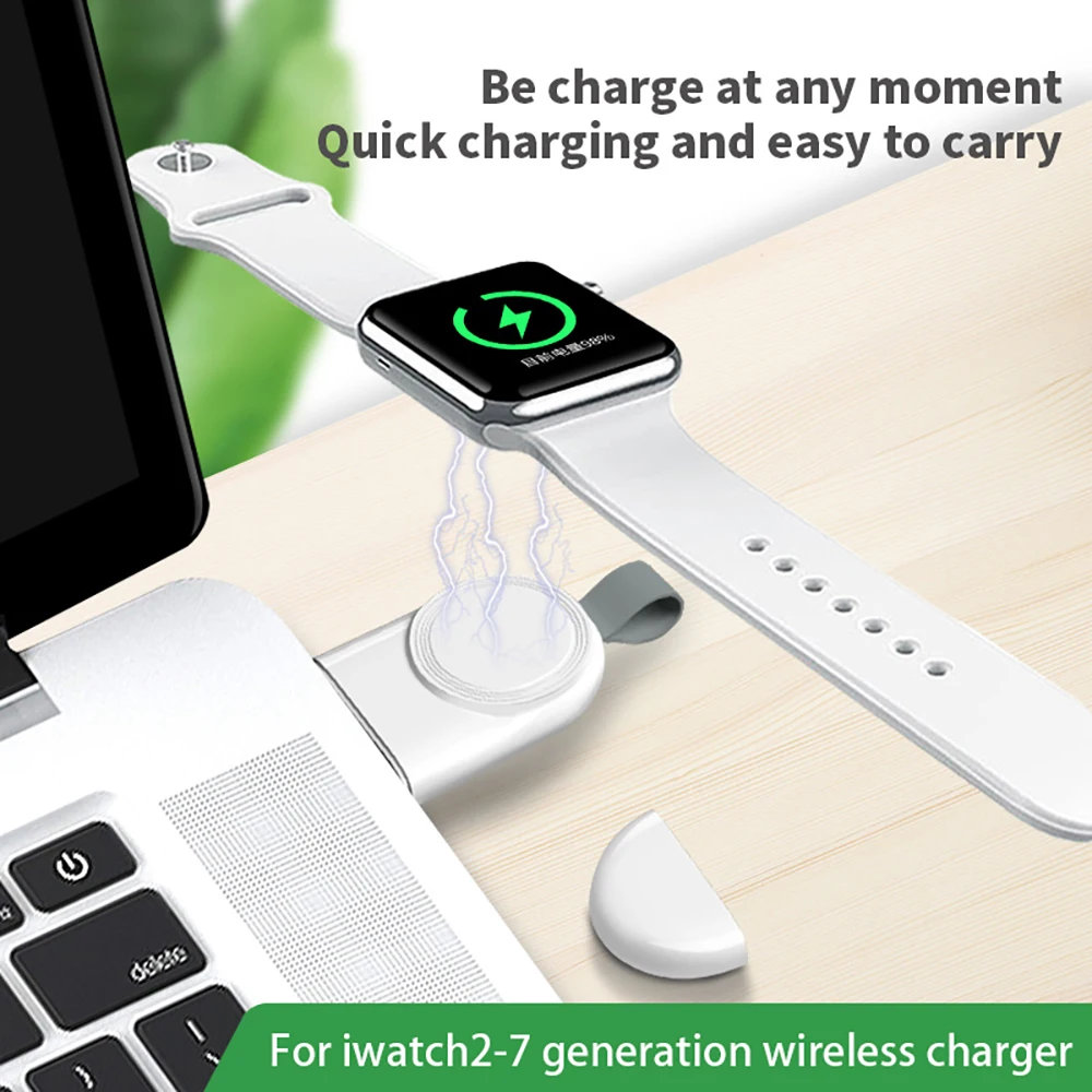 type c portable magnetic wireless charger for apple watch series 7 6 5 4 3 2 se usb c charging no cable dock station for iwatch free global shipping