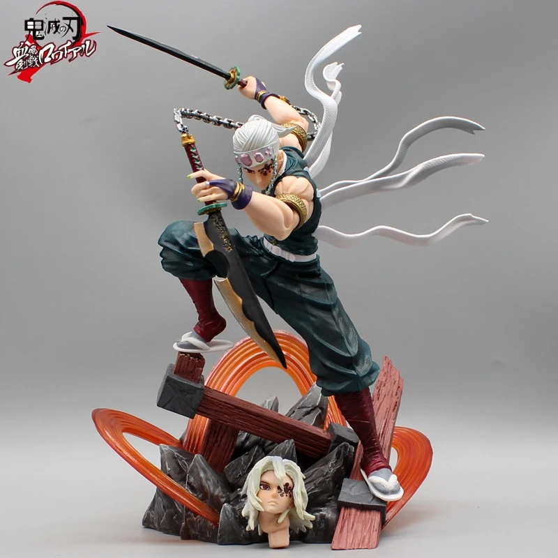 

Demon Slayer 27cm Uzui Tengen Kimetsu No Yaiba Anime 2 Heads Figures Figures Figurine Gk Collectible Model Pvc Statue Toys Gift