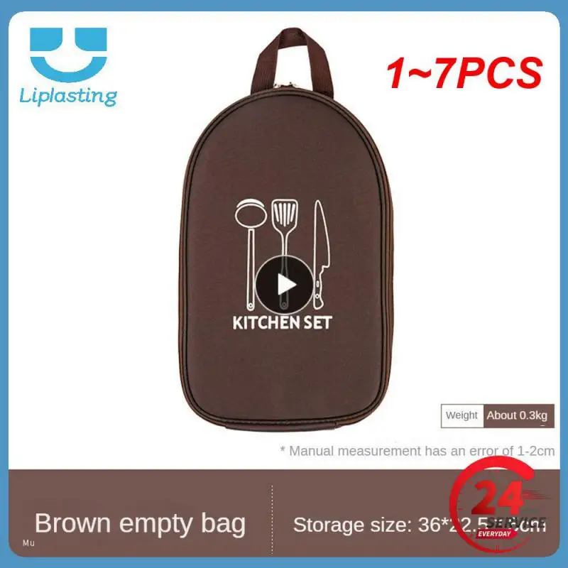 

1~7PCS Outdoor Picnic Cookware Storage Bag Portable Storage Tableware Cooking Utensils Bag Cooking Camping Tool Bag