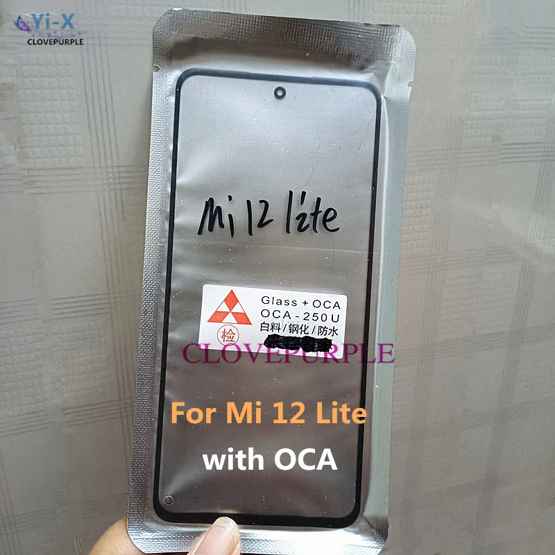 

1pcs Front Touch Screen Panel with OCA for Xiaomi Mi 12 Lite Repair Parts