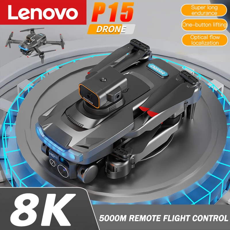 Lenovo P15 Drone 4K/8K Aerial Photography Aircraft High-Definition Dual-Camera Obstacle Avoidance Positioning Anti-Collision