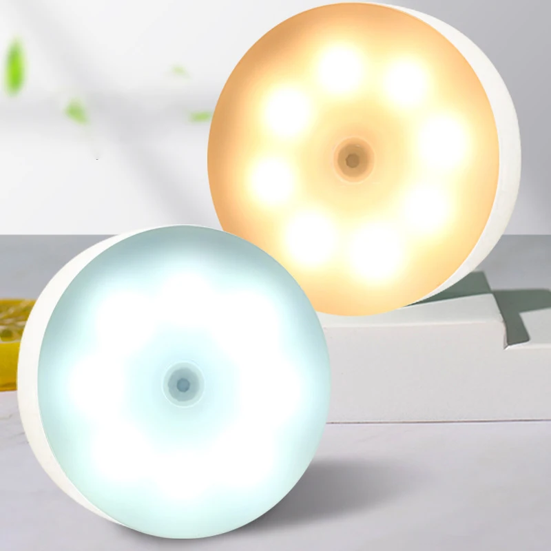 

Светодиодный светильник с зарядкой по Usb, ночсветильник с пассивным инфракрасным датчиком движения для спальни, кабинета, гардероба, лестни...