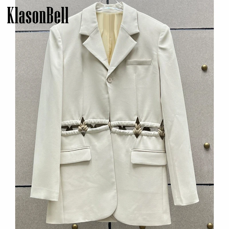 

9.9 KlasonBell Fashion Hollow Out Spliced Blazer Women