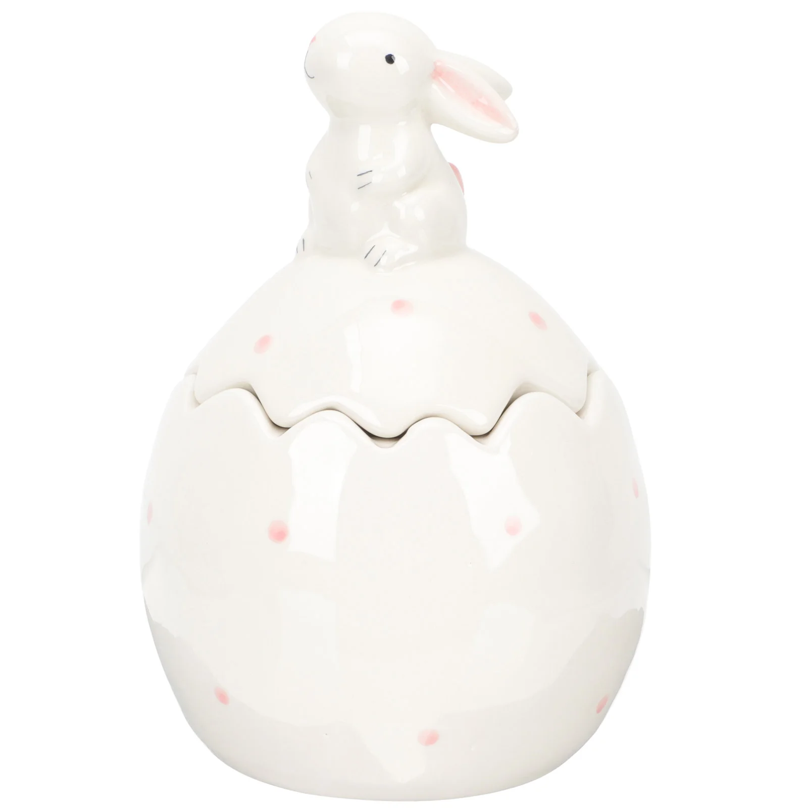 

Easter Jar Canister Ceramic Bunny Candy Egg Jewelry Storage Container Cookie Tea Holiday Can Statue Shape Holder Jars Rabbit Tin
