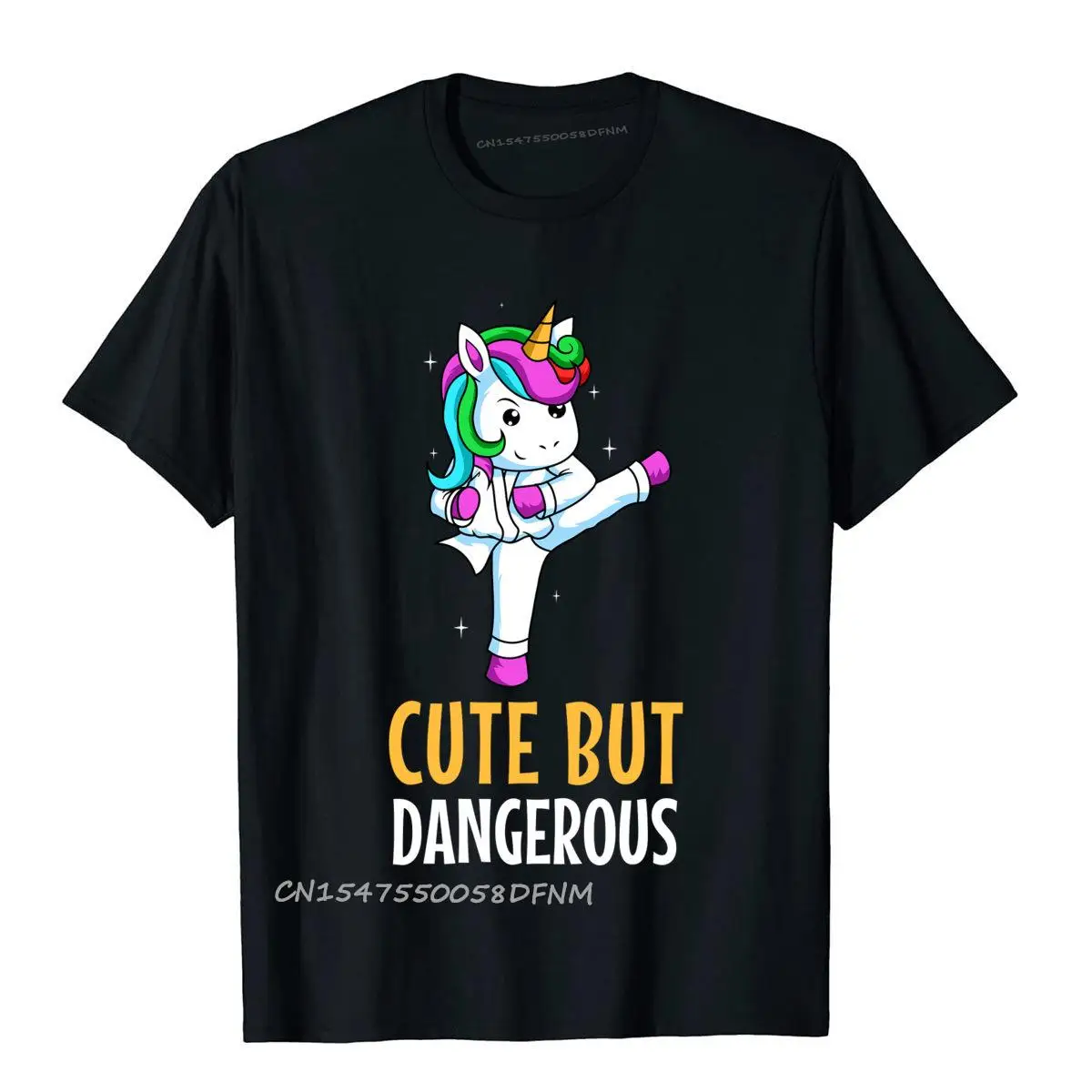 

Cute But Dangerous Karate For Retro Moto Biker T Shirts Premium Cotton Man Tees Personalized