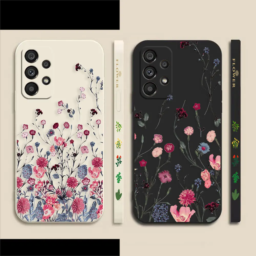 

Leaves Flower Plants Funda Case For Samsung A91 A73 A72 A71 A53 A52 A51 A42 A33 A32 A31 A23 A21S A13 A12 AO3S 4G 5G Colour Case