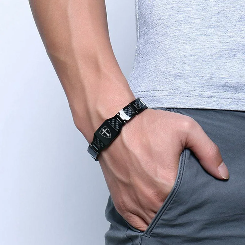 Магнитные браслеты Vinterly из нержавеющей стали для мужчин Ювелирное Украшение на