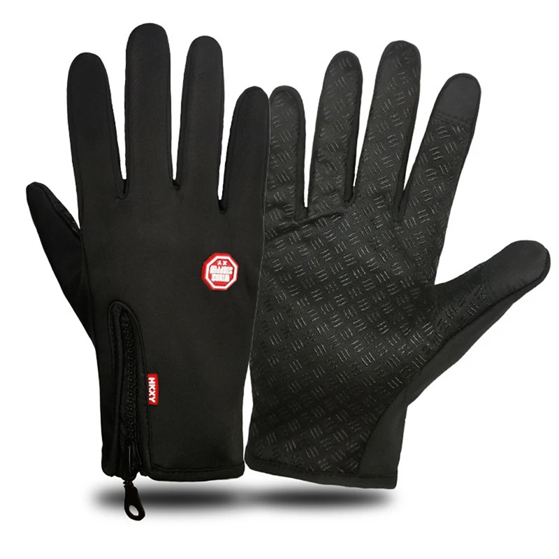 

Winter Warm Touchscreen Men's Gloves Sports Fishing Waterproof Ski Army Bike Snowboard Skis Skid Zipper Ladies Gloves