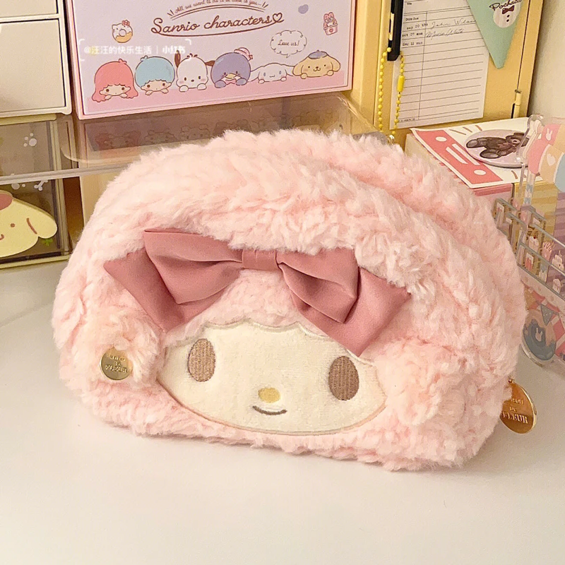 Kawaii Plush Pencil Case Bag Cute Pen Pouch Box Large Capacity Student Back to School Supplies Korean Stationery for Girls