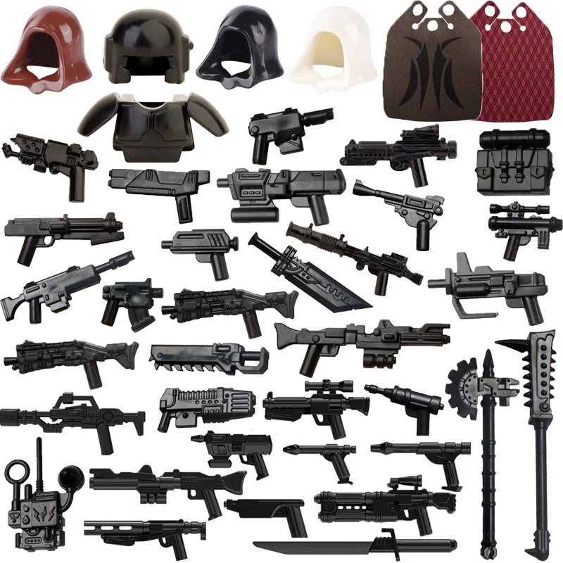 Военные строительные блоки MOC, звезды, персонажи фильмов, фигурки солдат, военные мини-кирпичи, аксессуары для оружия, пистолеты, плащ, топор, доспехи B04 (art.: 3920cd4cb4d77) - 3920cd4cb4d77