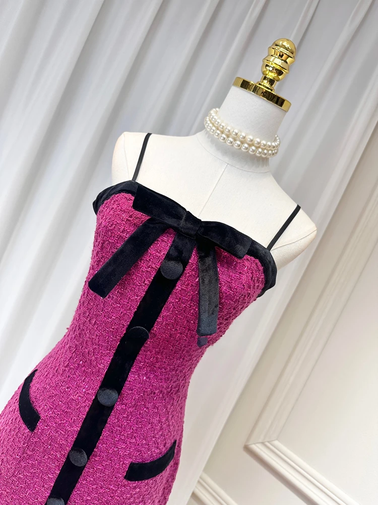 DEAT Твидовые комплекты из двух предметов для женщин манжеты с перьями бархатное