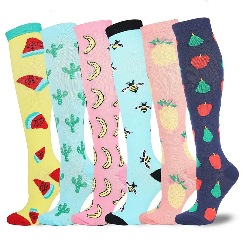 Manufacturers Wholesale Pressure Socks 6 PAIRS Sport Compression Socks Women Nurse Men's and Women's Sports Socks Cycling