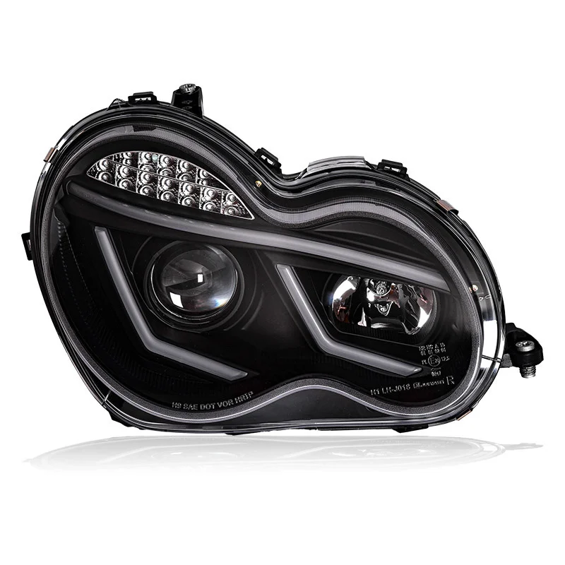 Фара в сборе для Mercedes-Benz C-class W203 2000-2006 LED DRL Светодиодные линзы ближнего света