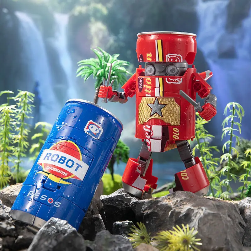 

Детская игрушка-пазл, забавная игрушка в виде напитка, сода, Самурай, кола, робот, экшн-фигурка, модель, игрушка для детей, креативный образов...
