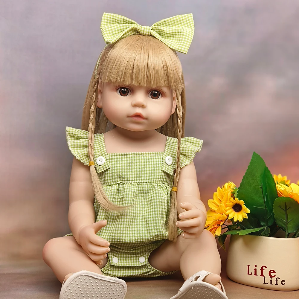 Полноразмерная Мягкая силиконовая виниловая Кукла-младенец с корнями волос