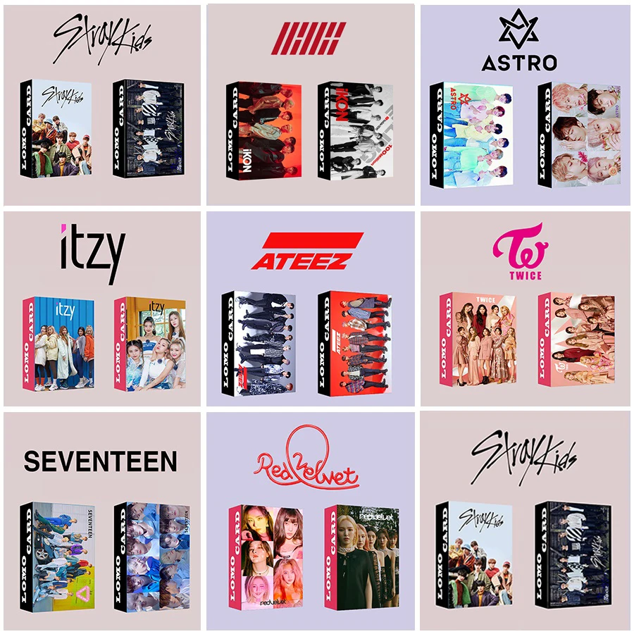 

30pcs/set Kpop ATEEZ Lomo cards Stray kids GOT7 TWICE 2020 ITZY ENHYPEN HD photo print album photocard for fans gifts