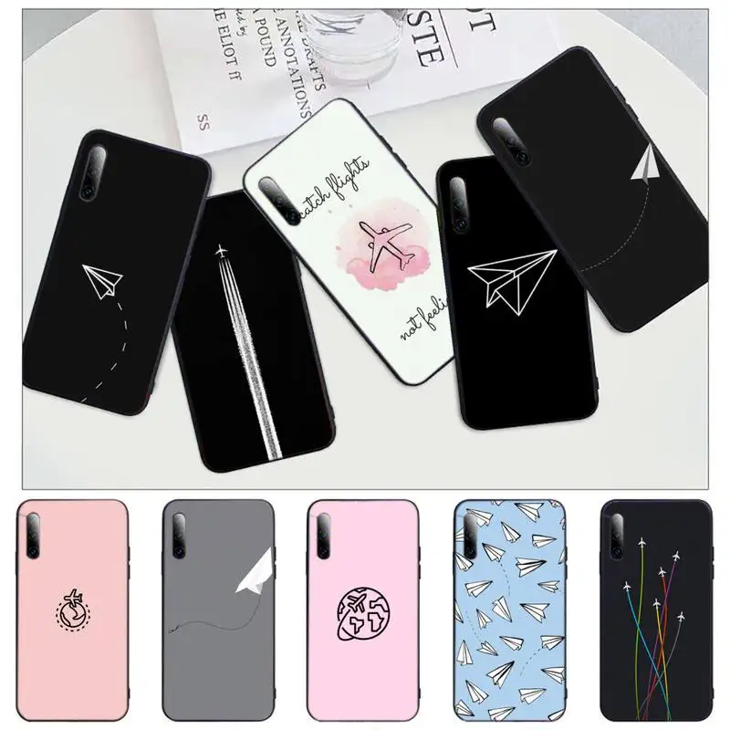 

Paper plane aircraft Travel pattern Phone Case For iphone 12 11 13 7 8 6 s plus x xs xr pro max mini shell