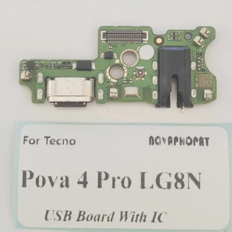 Зарядная док-станция Novaphopat для Tecno Pova 4 Pro LG8N USB-порт разъем наушников аудиоразъем