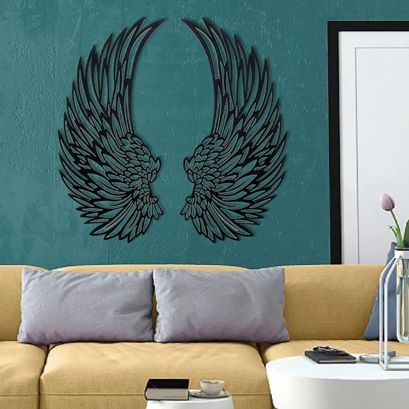 

Angelwings со светодиодной лампой, 2 шт./комплект, металлическая скульптура, украшение, аксессуар для ресторана, столовой, детское украшение