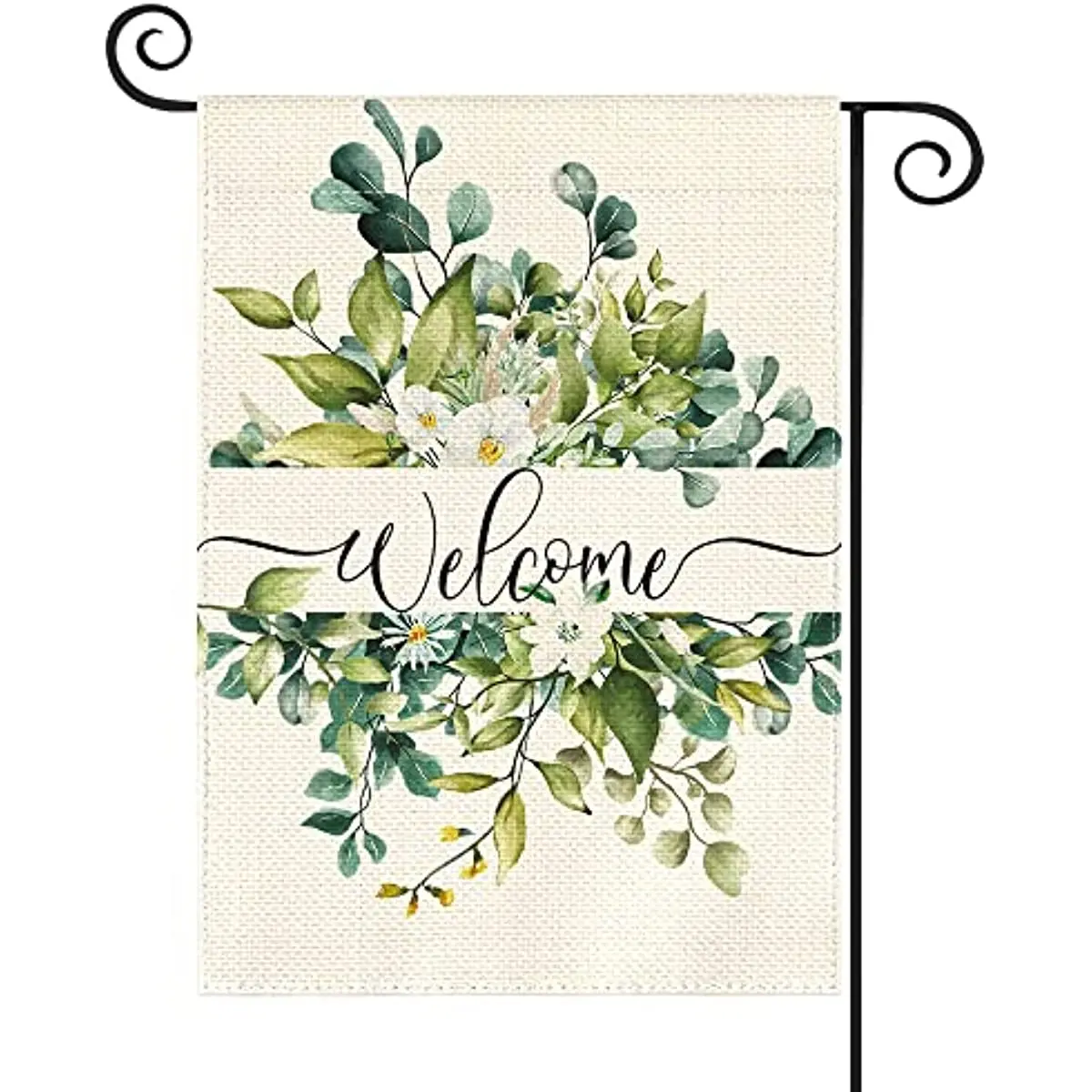 

Eucalyptus Spring Floral Garden Flag Double Sided 12x18 Inch, Welcome Seasonal Outside Yard Outdoor Flag