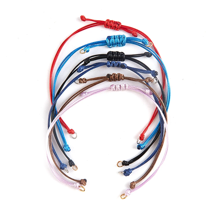 

Multicolor Polyester Braiding Braided Bracelets Rope Chains Adjustable Making