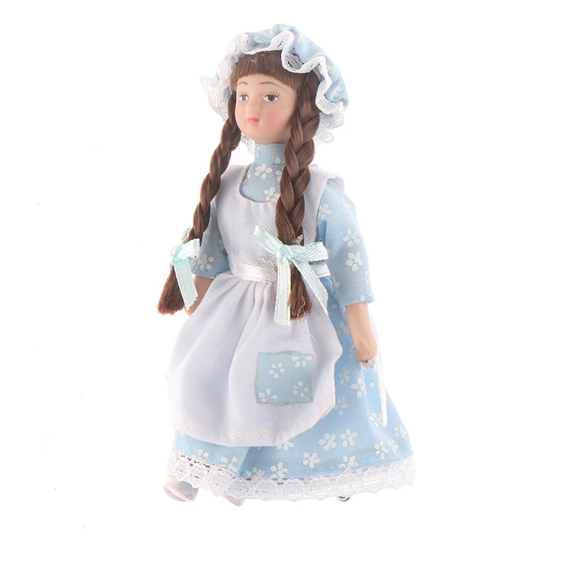 

1:12 Dollhouse Miniature Porcelain Dolls Model Little Pretty Girls Boys