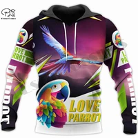 plstar cosmos newest 3d print parrot bird lover gift art funny harajuku streetwear casual unique unisex hoodiessweatshirtzip 8