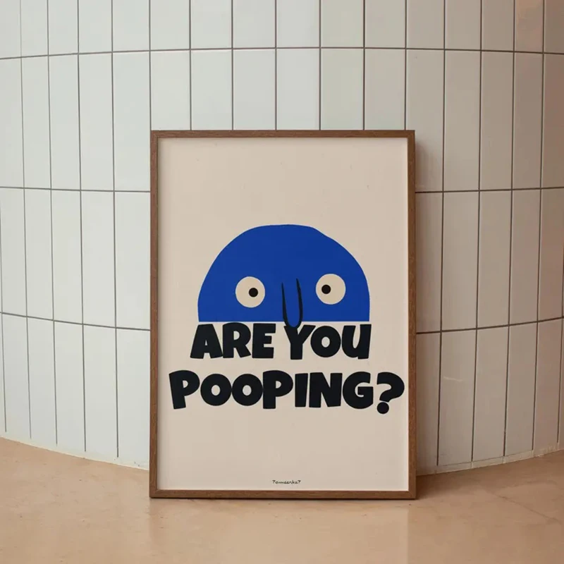 

Печать на холсте "Funny Bathroom Wall Art"