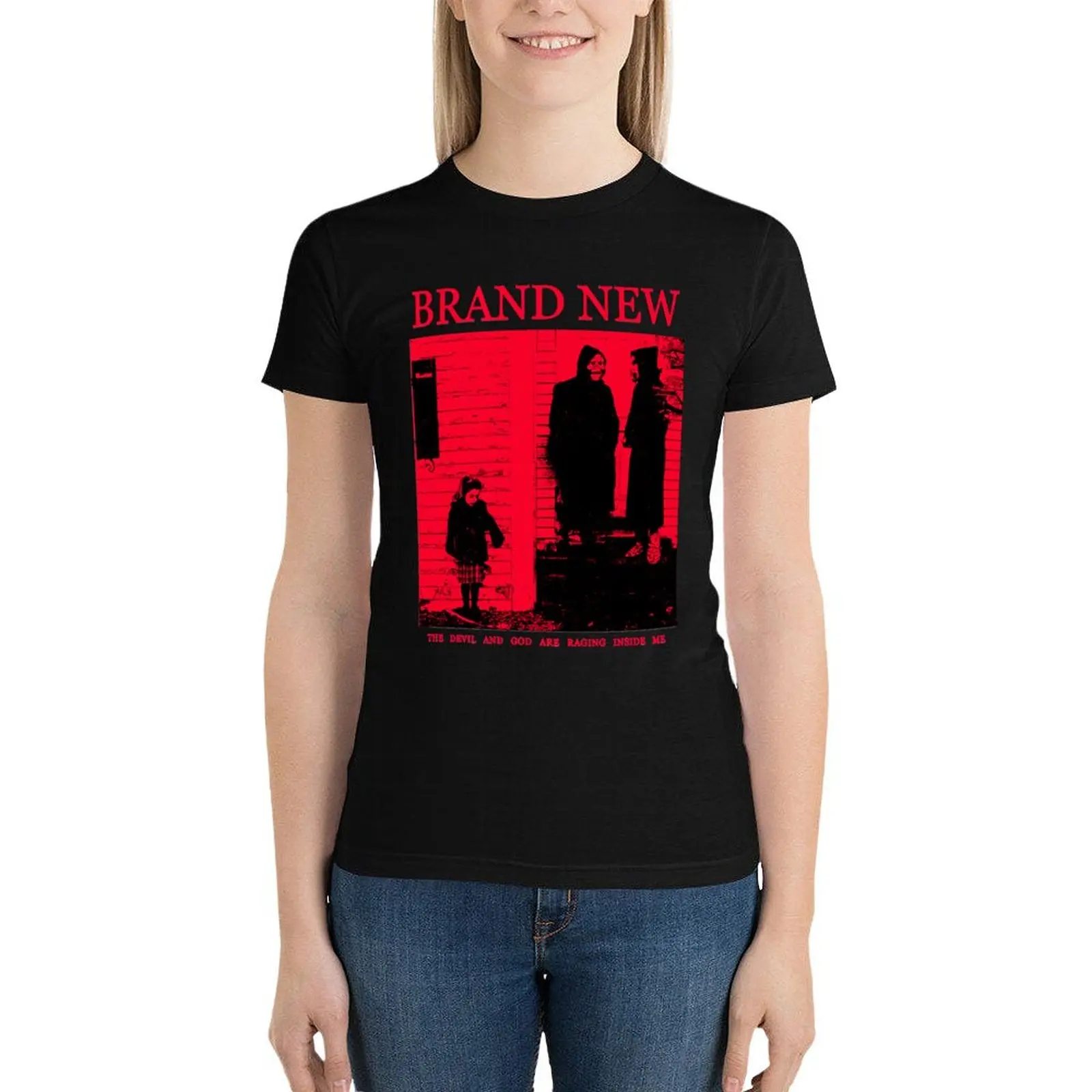 Хлопковая футболка &quotThe Devil and God Are Raging Inside Me&quot