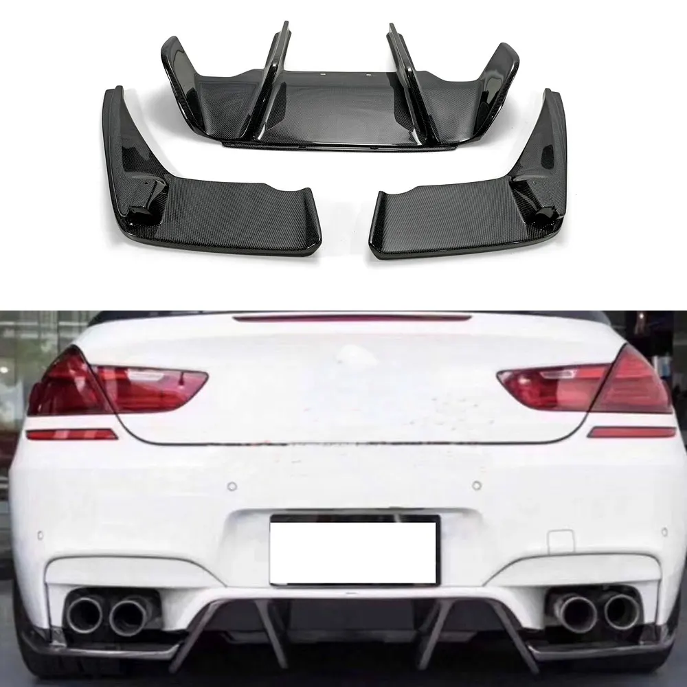 Задний диффузор из углеродного волокна фартуки разветвители спойлер для BMW 6