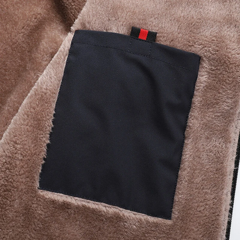 Soft Winter Outdoor Coat Men's Zip Up Hoodie Heavyweight Winter Sweatshirt Fleece Sherpa Lined Warm Jacket