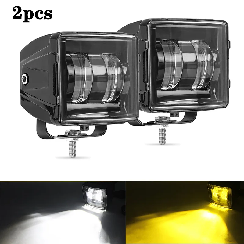 

1/2 шт. 3-дюймовый 30 Вт 12 В 24 В автомобильный светодиодный рабочий фонарь Прожектор для бездорожья 4x4 Мотоцикл Уаз ATV SUV Грузовики Противотуманные фары дальнего света