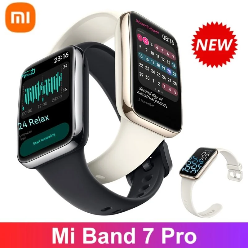 

Xiaomi – bracelet connecté Mi Band 7 Pro, écran AMOLED, montre avec suivi du taux d'oxygène dans le sang, Mode multi-exercice,